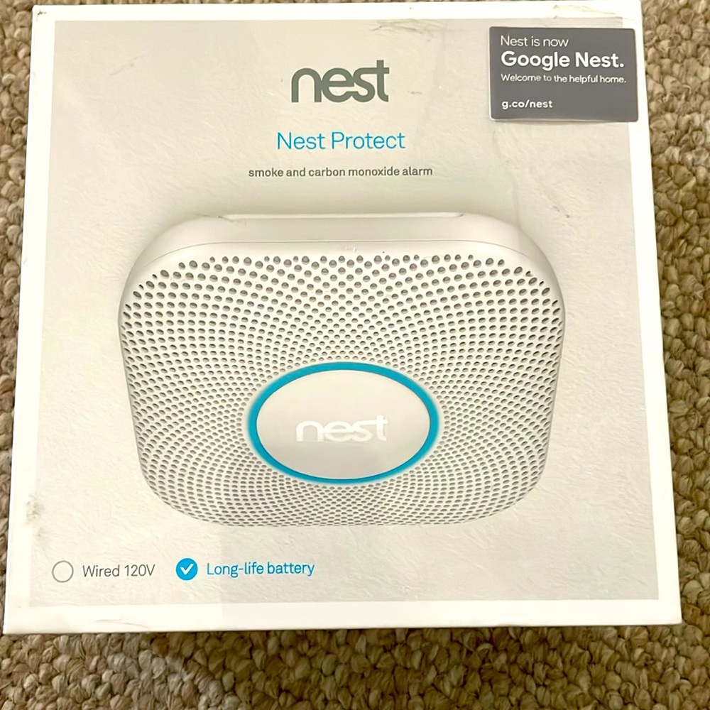 Google Nest Protect Battery Smart Smoke/CarbonMonoxide Alarm NWT
